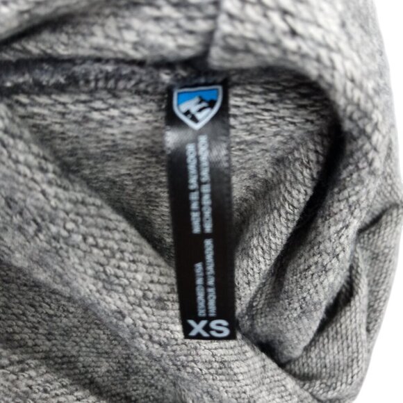 Kuhl Nova Cowl Neck Long Sleeve Raglan Sweater Sweatshirt Size XS Gray Wool - Picture 11 of 12